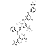 CAS#: 68912-12-9， Copper(2+) sodium 3-{(E)-[(Z)-{(2E)-[6-(dioxidomethylene)-3-sulfonato-2,4-cyclohexadien-1-ylidene]hydrazono}(phenyl)methyl]diazenyl}-5-({4-fluoro-6-[(3-sulfonatophenyl)amino]-1,3,5-triazin-2-yl}amino) -4-oxidobenzenesulfonate (1:4:1)