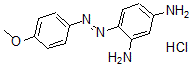 结构式 CAS# 68936-13-0, 4-[2-(4-甲氧基苯基)偶氮]-1,3-苯二胺盐酸盐(1:1)