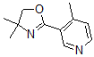 structure of CAS# 68981-84-0, 3-(4,5-Dihydro-4,4-Dimethyl-2-Oxazolyl)-4-Methyl-Pyridine;3-(4,4-Dimethyl-4,5-Dihydro-1,3-Oxazol-2-Yl)-4-Methylpyridine , Tech;3-(4,4-Dimethyl-4,5-Dihydro-1,3-Oxazol-2-Yl)-4-Methylpyridine, 95;3-(4,4-DIMETHYL-4,5-DIHYDRO-1,3-OXAZOL-2-YL)-4-METHYLPYRIDINE