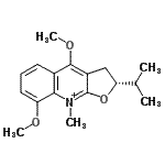 CAS#: 6901-22-0， (2R)-2-Isopropyl-4,8-Dimethoxy-9-Methyl-2,3-Dihydrofuro[2,3-b]Quinolin-9-Ium