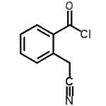structure of CAS# 690229-60-8, 2-(Cyanomethyl)benzoyl chloride;2-(cyanomethyl)benzoyl chloride;MFCD09258866
