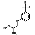 结构式 CAS# 690632-15-6, N'-羟基-2-[3-(三氟甲基)苯氧基]乙脒