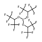 structure of CAS# 6919-80-8, Tris(1,1,1,3,3,3-Hexafluoro-2-Propanyl) Borate;Boric acid tris(2H-hexafluoroisopropyl) ester;Boric acid tris(hexafluoroisopropyl) ester;MFCD00191615