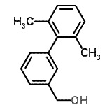 structure of CAS# 691905-27-8, (2',6'-Dimethyl-3-biphenylyl)methanol;3-(2,6-Dimethylphenyl)benzyl alcohol