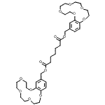 CAS 登录号:69271-98-3, 二(2,3,5,6,8,9,11,12-八氢-1,4,7,10,13-苯并五氧杂环十五烷-15-基甲基)庚二酸酯