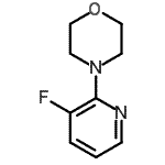 structure of CAS# 693235-16-4, 4-(3-Fluoro-2-pyridinyl)morpholine;3-Fluoro-2-(4-morpholino)pyridine;3-Fluoro-2-(morpholin-4-yl)pyridine;3-Fluoro-2-morpholin-4-ylpyridine