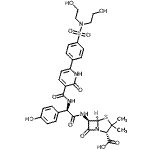 CAS#: 69414-41-1， (2S,5R,6R)-6-{[(2R)-2-{[(6-{4-[Bis(2-hydroxyethyl)sulfamoyl]phenyl}-2-oxo-1,2-dihydro-3-pyridinyl)carbonyl]amino}-2-(4-hydroxyphenyl)acetyl]amino}-3,3-dimethyl-7-oxo-4-thia-1-azabicyclo[3.2.0]heptane- 2-carboxylic acid