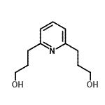 structure of CAS# 69423-13-8, 3-[6-(3-hydroxypropyl)-2-pyridyl]propan-1-ol;3-[6-(3-hydroxypropyl)-2-pyridyl]propan-1-ol;3-[6-(3-Hydroxy-propyl)-pyridin-2-yl]-propan-1-ol;pyridine-2,6-dipropanol