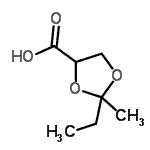 CAS#: 694429-19-1， 2-Ethyl-2-methyl-1,3-dioxolane-4-carboxylic acid