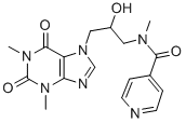 CAS#: 69517-64-2， 1,3-Dimethyl-7-[3-(N-Isonicotinoyl-N-Methylamino)-2-Hydroxypropyl]-1H-Purine-2,6(3H,7H)-Dione