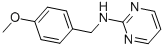structure of CAS# 6957-21-7, N-[(4-Methoxyphenyl)Methyl]Pyrimidin-2-Amine;N-[(4-Methoxyphenyl)Methyl]-2-Pyrimidinamine;(4-Methoxybenzyl)-Pyrimidin-2-Yl-Amine;St5443163