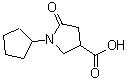structure of CAS# 696647-78-6, 1-Cyclopentyl-5-oxo-3-pyrrolidinecarboxylic acid;1-cyclopentyl-5-oxo-3-pyrrolidinecarboxylic acid;1-cyclopentyl-5-oxopyrrolidine-3-carboxylic acid;1-cyclopentyl-5-oxo-pyrrolidine-3-carboxylic acid