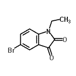 结构式 CAS# 69736-76-1, 5-溴-1-乙基-1H-吲哚-2,3-二酮
