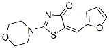CAS 登录号:6975-58-2, 5-(2-呋喃基亚甲基)-2-吗啉-4-基-1,3-噻唑-4-酮