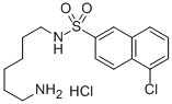 CAS 登录号：69762-85-2， N-(6-氨基己基)-5-氯-2-萘磺酰胺盐酸盐