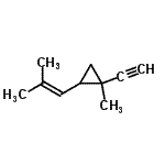 CAS#: 69903-68-0， 1-Ethynyl-1-methyl-2-(2-methyl-1-propen-1-yl)cyclopropane