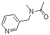structure of CAS# 69966-50-3, N-Methyl-N-(3-Pyridinylmethyl)-Acetamide;3-[(N-ACETYL-N-METHYL)AMINOMETHYL]PYRIDINE;N1-METHYL-N1-(3-PYRIDYLMETHYL)ACETAMIDE;N1-Methyl-N1-(Pyrid-3Ylmethyl)Acetamide