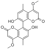 CAS#: 69975-77-5， 7,7'-Dihydroxy-4,4'-Dimethoxy-5,5'-Dimethyl-8,8'-Bi(2H-1-Benzopyran)-2,2'-Dione