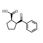 structure of CAS# 70071-92-0, (1R,2S)-2-Benzoylcyclopentanecarboxylic acid;cis-2-benzoylcyclopentane-1-carboxylic acid;MFCD01311186