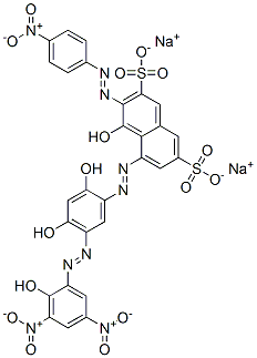CAS 登录号：70210-25-2， 5-[[2,4-二羟基-5-[(2-羟基-3,5-二硝基苯基)偶氮]苯基]偶氮]-4-羟基-3-[(4-硝基苯基)偶氮]萘-2,7-二磺酸二钠