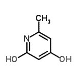 结构式 CAS# 70254-45-4, 4-羟基-6-甲基-2(1H)-吡啶酮