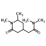 CAS#: 70367-50-9， 2-(1,2-Dimethyl-6-thioxo-4-piperidinyl)-N,N-dimethylacetamide