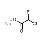 structure of CAS# 70395-35-6, Sodium chloro(fluoro)acetate;2-chloro-2-fluoroacetic acid, sodium salt;sodium 2-chloro-2-fluoroacetate;Sodium chlorofluoroacetate