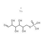 structure of CAS# 70442-25-0, Hexose, 6-(dihydrogen phosphate), sodium salt (1:1);D-Mannose 6-phosphate sodium salt;M3655_SIGMA