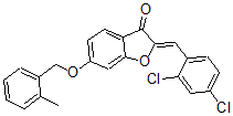 CAS#: 7048-24-0， 2-(2,4-Dichlorobenzylidene)-6-(2-methylbenzyl)oxy-benzofuran-3-one