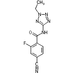 CAS#: 704875-40-1, 4-Cyano-N-(2-ethyl-2H-tetrazol-5-yl)-2-fluorobenzamide