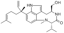 结构式 CAS# 70497-14-2, 9-[(1R)-1-乙烯基-1,5-二甲基-4-己烯-1-基]-1,2,4,5,6,8-六氢-5-(羟基甲基)-1-甲基-2-(1-甲基乙基)-(2S,5S)-3H-吡咯并[4,3,2-gh]-1,4-苯并二氮杂九环-3-酮