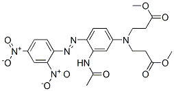 CAS#: 70729-65-6， Methyl N-(3-(acetylamino)-4-((2,4-dinitrophenyl)azo)phenyl)-N-(3-methoxy-3-oxopropyl)-beta-alaninate