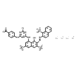 CAS#: 70776-19-1， Sodium hydrogen 4-{[4-chloro-6-({8-hydroxy-3,6-disulfonato-7-[(1-sulfonato-2-naphthyl)diazenyl]-1-naphthyl}amino)-1,3,5-triazin-2-yl]amino}benzoate (3:1:1)