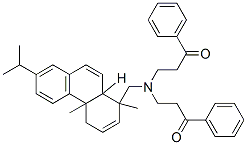 CAS#: 70776-87-3， (1R-(1alpha,4abeta,10aalpha))-3,3'-(((1,2,3,4,9,10,10a-Octahydro-1,4a-dimethyl-7-(1-methylethyl)-1-phenanthryl)methyl)imino)bispropiophenone