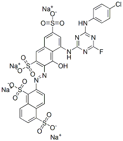 CAS#: 70833-54-4， Tetrasodium 2-[[8-[[4-[(4-Chlorophenyl)Amino]-6-Fluoro-1,3,5-Triazin-2-Yl]Amino]-1-Hydroxy-3,6-Disulphonato-2-Naphthyl]Azo]Naphthalene-1,5-Disulphonate