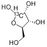 structure of CAS# 70849-24-0, D-Ribose-1-13C;D-RIBOSE-1-13C, 99 ATOM % 13C;D-RIBOSE-1-13C 99%;D-[1-13C]RIBOSE