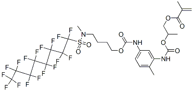 CAS#: 70900-34-4， 2-[[[[5-[[[4-[[(Heptadecafluorooctyl)Sulphonyl]Methylamino]Butoxy]Carbonyl]Amino]-2-Methylphenyl]Amino]Carbonyl]Oxy]Propyl Methacrylate