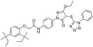 CAS#: 70942-39-1， 2-[2,4-Bis(1,1-Dimethylpropyl)Phenoxy]-N-[4-[3-Ethoxy-4-[(1-Phenyl-1H-Tetrazol-5-Yl)Thio]-4,5-Dihydro-5-Oxo-1H-Pyrazol-1-Yl]Phenyl]Acetamide