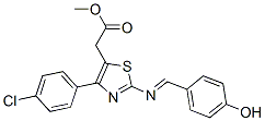CAS#: 71013-51-9， 4-(p-Chlorophenyl)-2-[(p-Hydroxybenzylidene)Amino]-5-Thiazoleacetic Acid Methyl Ester