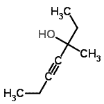structure of CAS# 71065-39-9, 3-Methyl-4-heptyn-3-ol;3-METHYL-4-HEPTYN-3-OL