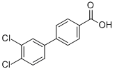 structure of CAS# 7111-64-0, 3',4'-Dichloro-[1,1'-Biphenyl]-4-Carboxylicacid;Zinc02386679