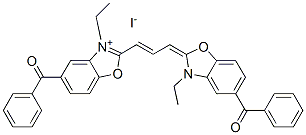 CAS#: 71130-10-4， 5-Benzoyl-2-[3-(5-Benzoyl-3-Ethyl-3H-Benzoxazol-2-Ylidene)Prop-1-Enyl]-3-Ethylbenzoxazolium Iodide