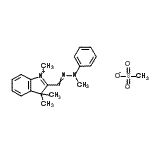 CAS#: 71173-70-1， 1,3,3-Trimethyl-2-[methyl(phenyl)carbonohydrazonoyl]-3H-indolium methanesulfonate