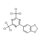 structure of CAS# 71255-78-2, 2-(1,3-Benzodioxol-5-yl)-4,6-bis(trichloromethyl)-1,3,5-triazine