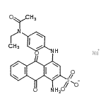 CAS#: 71278-40-5， Sodium 4-({4-[acetyl(ethyl)amino]phenyl}amino)-1-amino-9,10-dioxo-9,10-dihydro-2-anthracenesulfonate