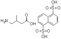CAS 登录号：71424-95-8， 4-氨基-3-甲基丁酸 1,5-萘二磺酸(2:1)