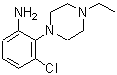 structure of CAS# 714282-41-4, 3-Chloro-2-(4-ethyl-1-piperazinyl)aniline;[3-chloro-2-(4-ethylpiperazin-1-yl)phenyl]amine;3-chloro-2-(4-ethyl-1-piperazinyl)aniline;3-chloro-2-(4-ethylpiperazin-1-yl)aniline