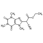 CAS#: 71436-97-0， Ethyl cyano(1,3,7-trimethyl-2,6-dioxo-2,3,6,7-tetrahydro-1H-purin-8-yl)acetate
