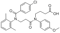 CAS#: 71455-71-5， N-(N-(4-Chlorobenzoyl)-3-(2,6-Dimethylanilino)Propionyl)-4-(p-Anisidino)Butyric Acid