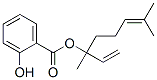 CAS 登录号:7149-28-2, 2-羟基苯甲酸1-乙烯基-1,5-二甲基-4-己烯基酯
